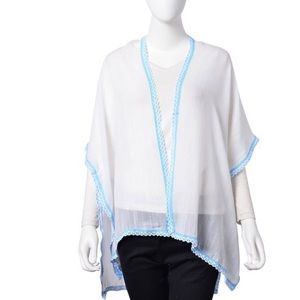 NWT White and Blue Santa Fe pattern KIMONO